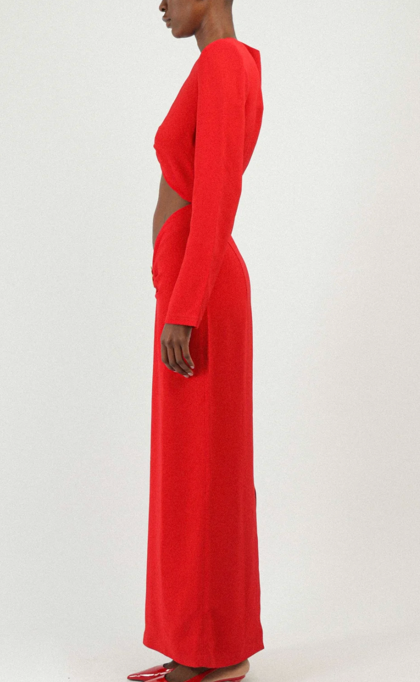 Rowen Rose Lovers Maxi Dress with Heart Jewel Details