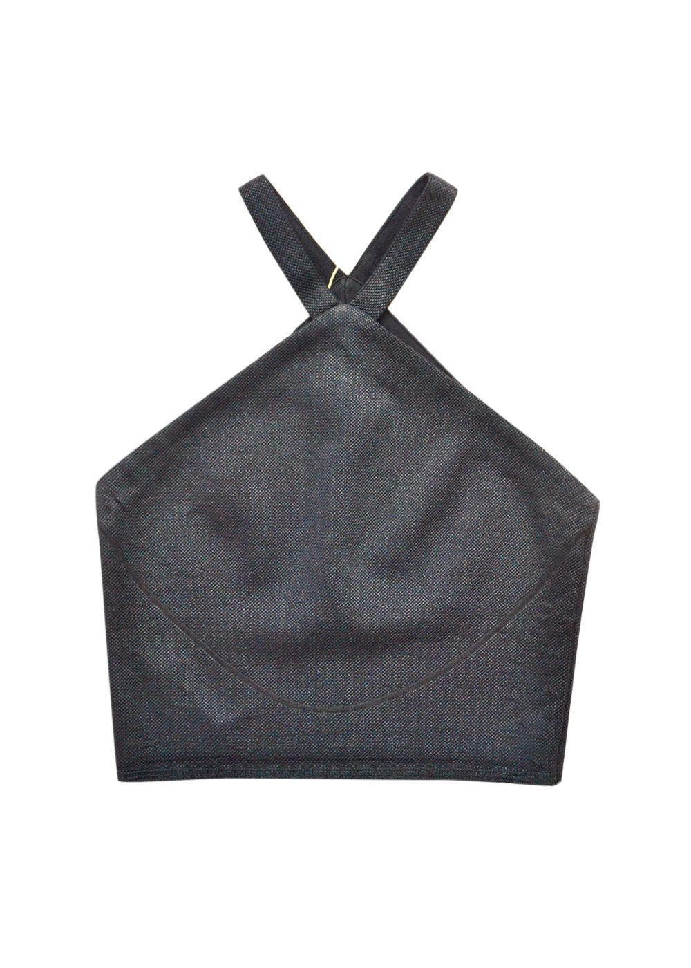 Black Halterneck Cropped Top