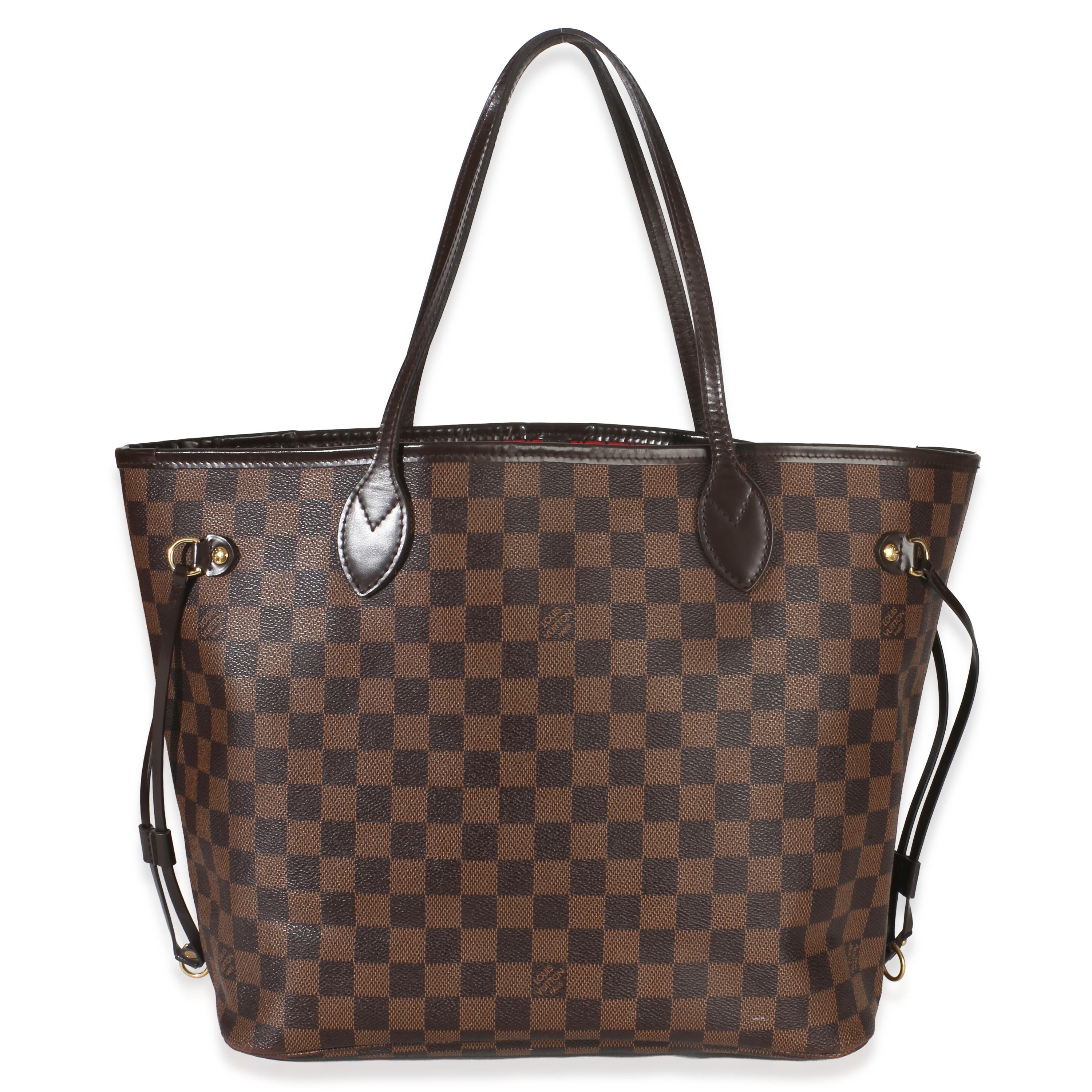 Louis Vuitton Coated Canvas Damier Ebene Neverfull MM