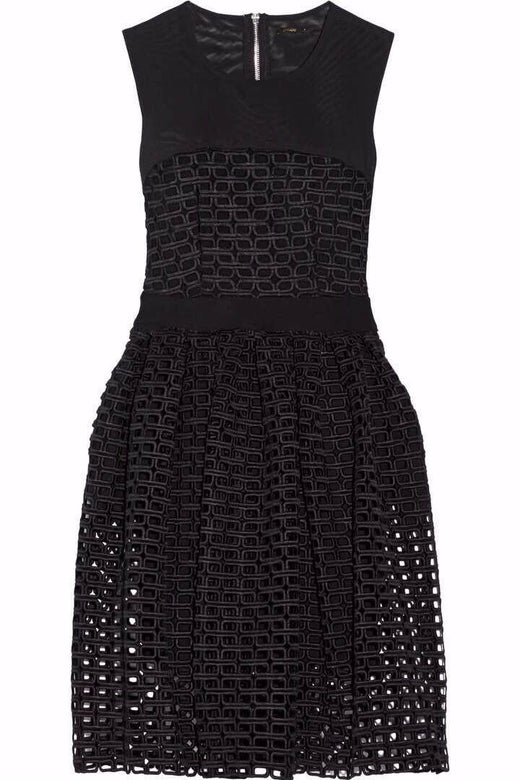 Maje Black Lace Sleeveless Dress