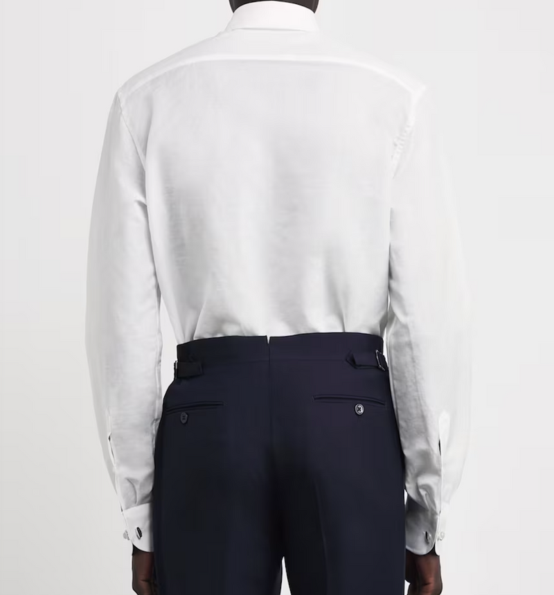 Corneliani Linen-Cotton Code Cocktail Bib Formal Shirt