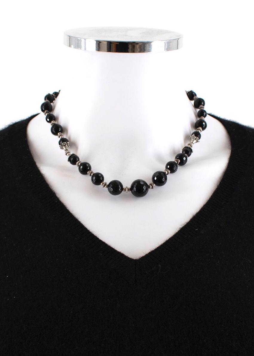 Max & Moi Black Crystal Beads Necklace