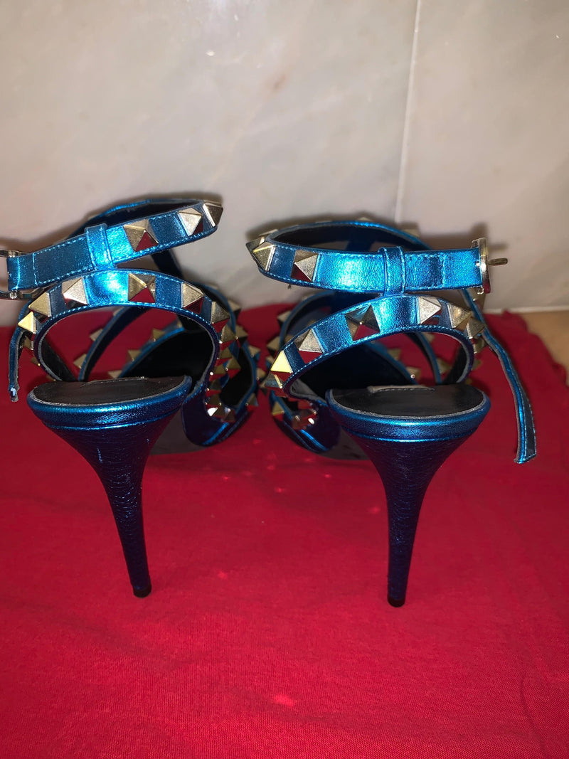 Valentino Blue Rockstud Heels