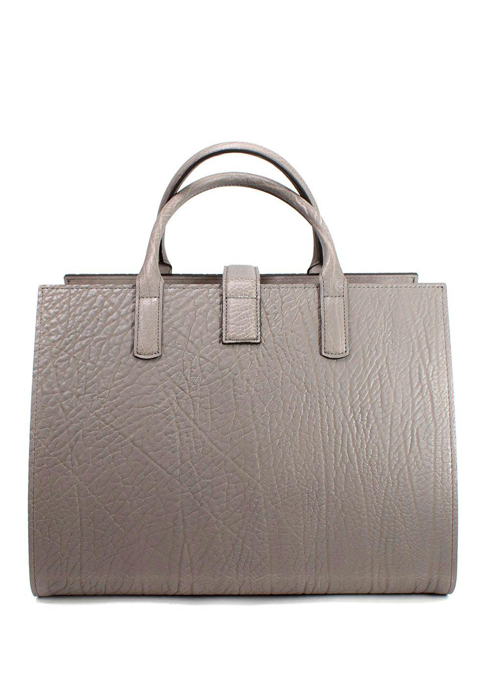 Giorgio Armani Azul Leather Open Storage Bag