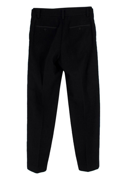 Sacai Luck Nylon Trimmed Black Wool Pants