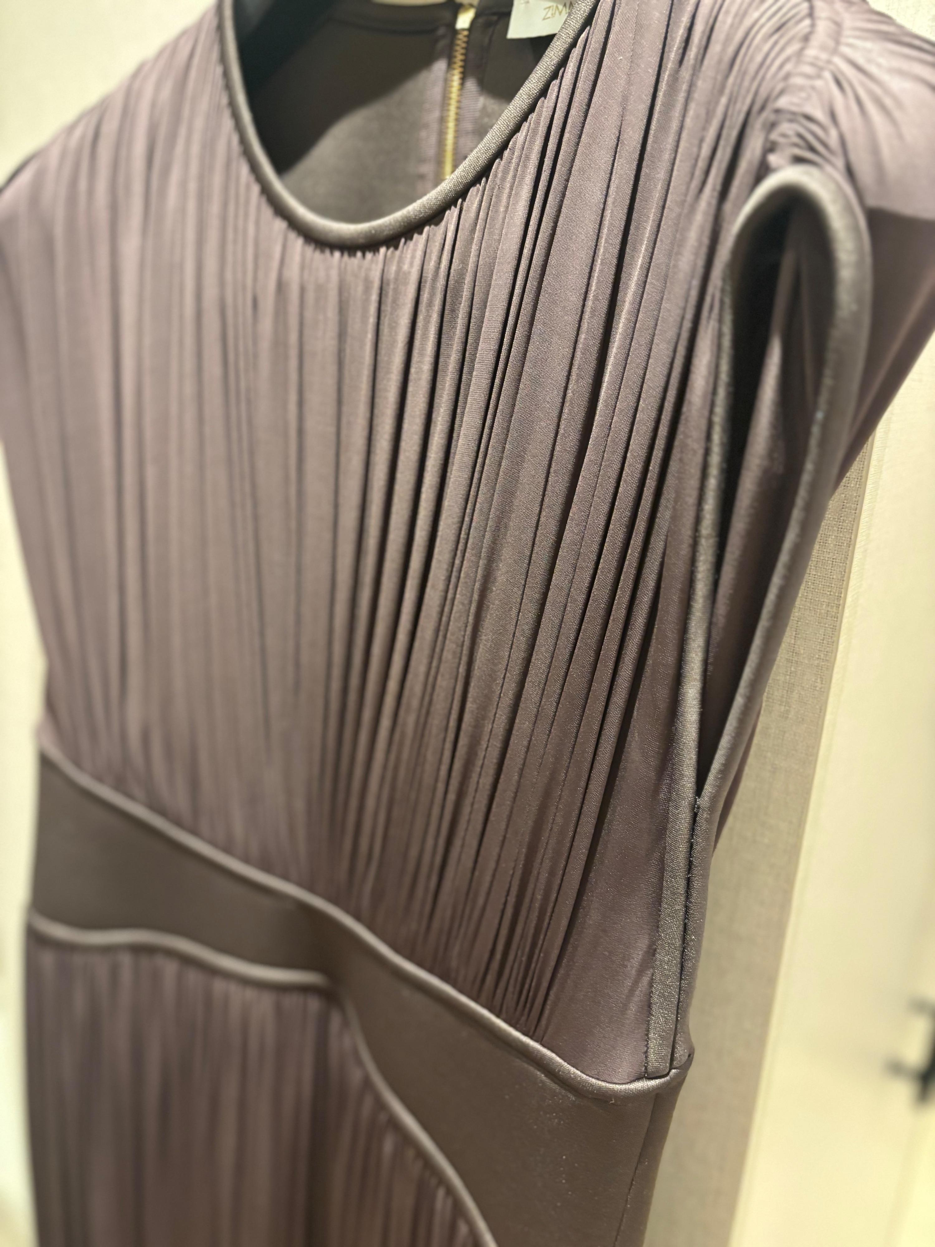 Zimmermann Brown Stretch Evening Dress