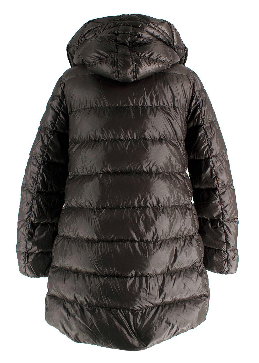 Moncler Brown 'Doudoune Legere' Long Line Hooded Coat