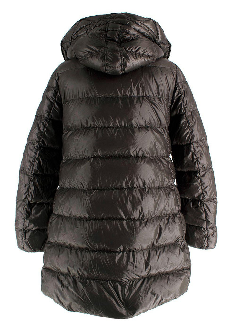 Moncler Brown 'Doudoune Legere' Long Line Hooded Coat