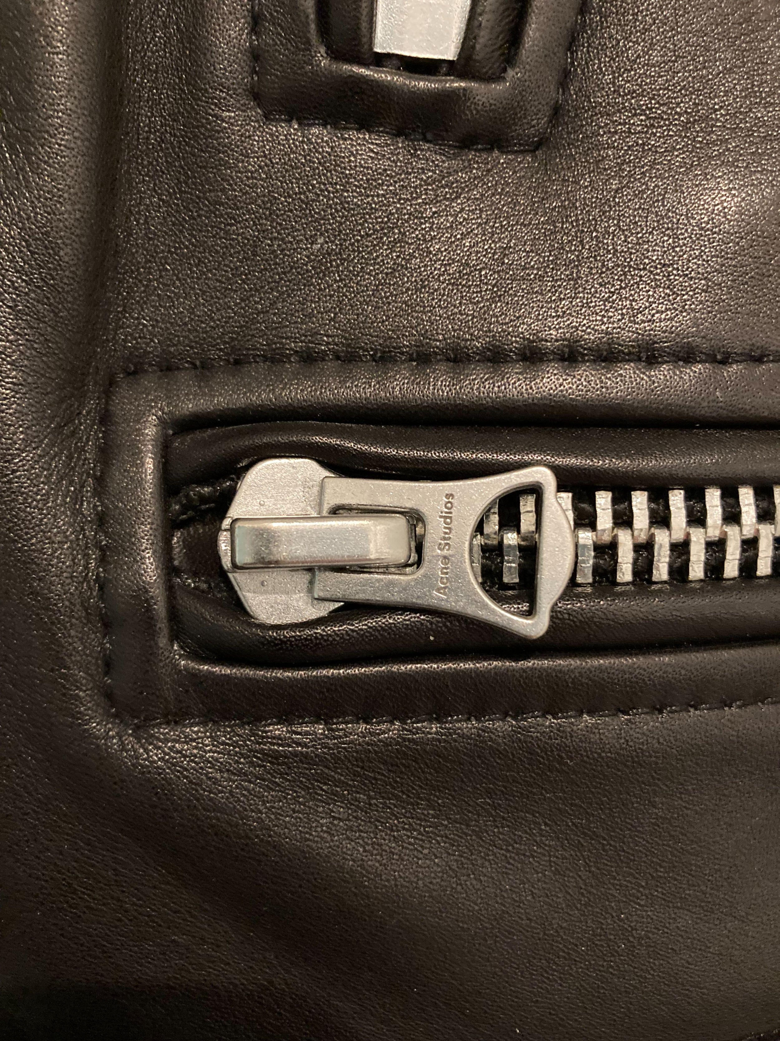 Mock leather biker jacket