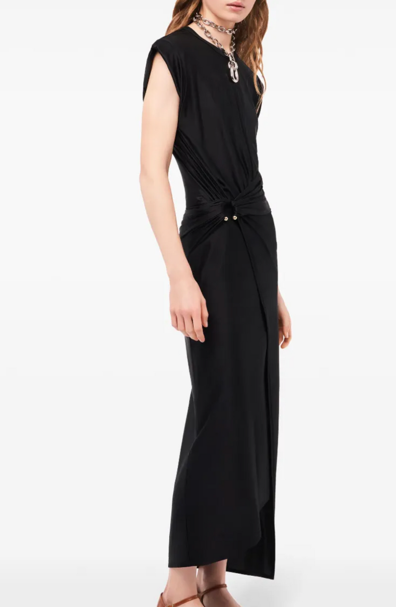 Rabanne Gathered-Detail Draped Midi Dress