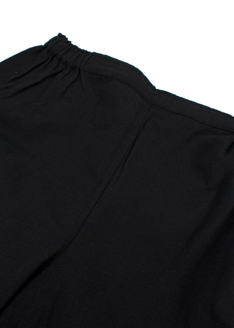 Shirin Guild Black Cotton Wide Leg Trousers