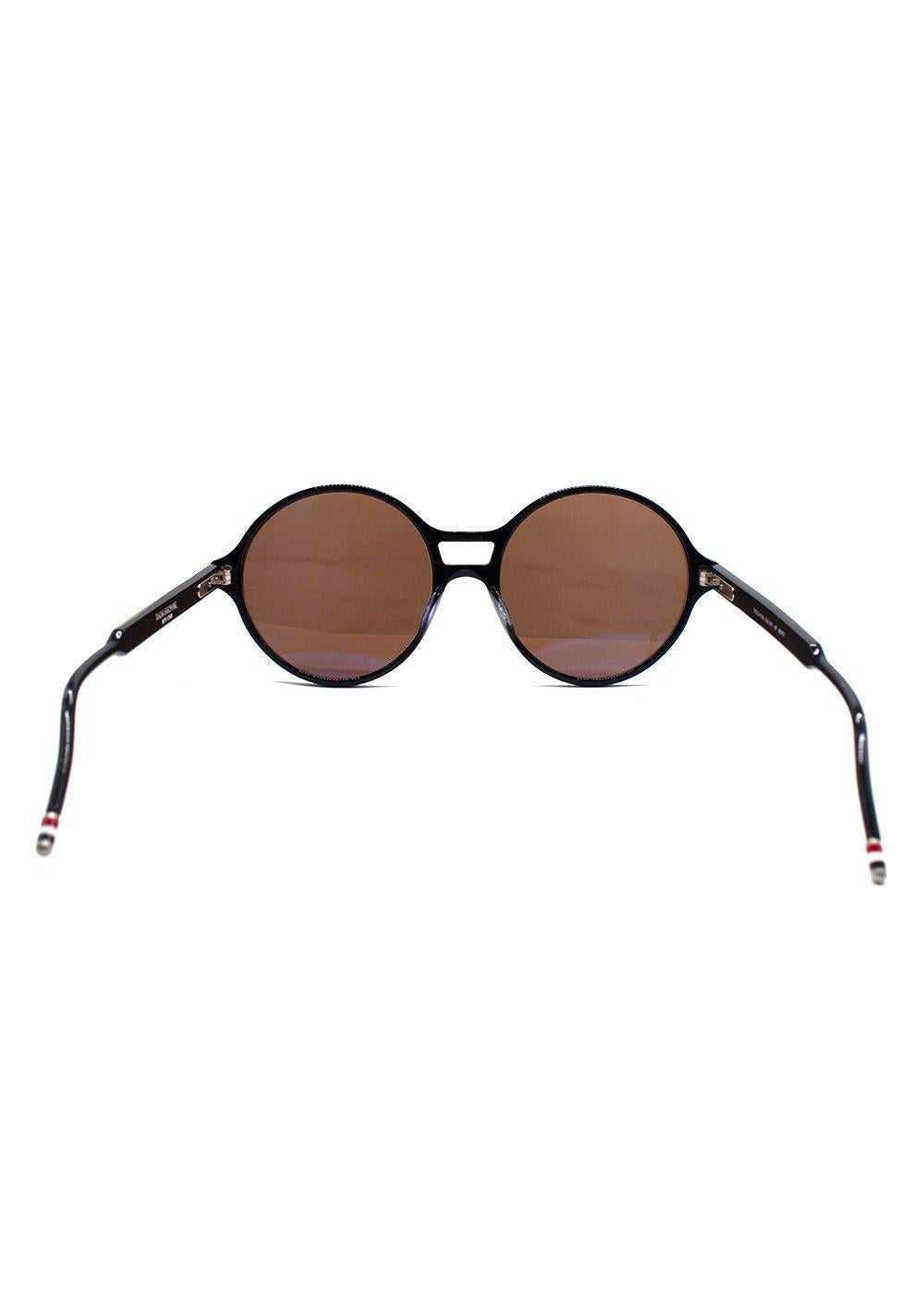 Thom Browne Navy Circular Sunglasses