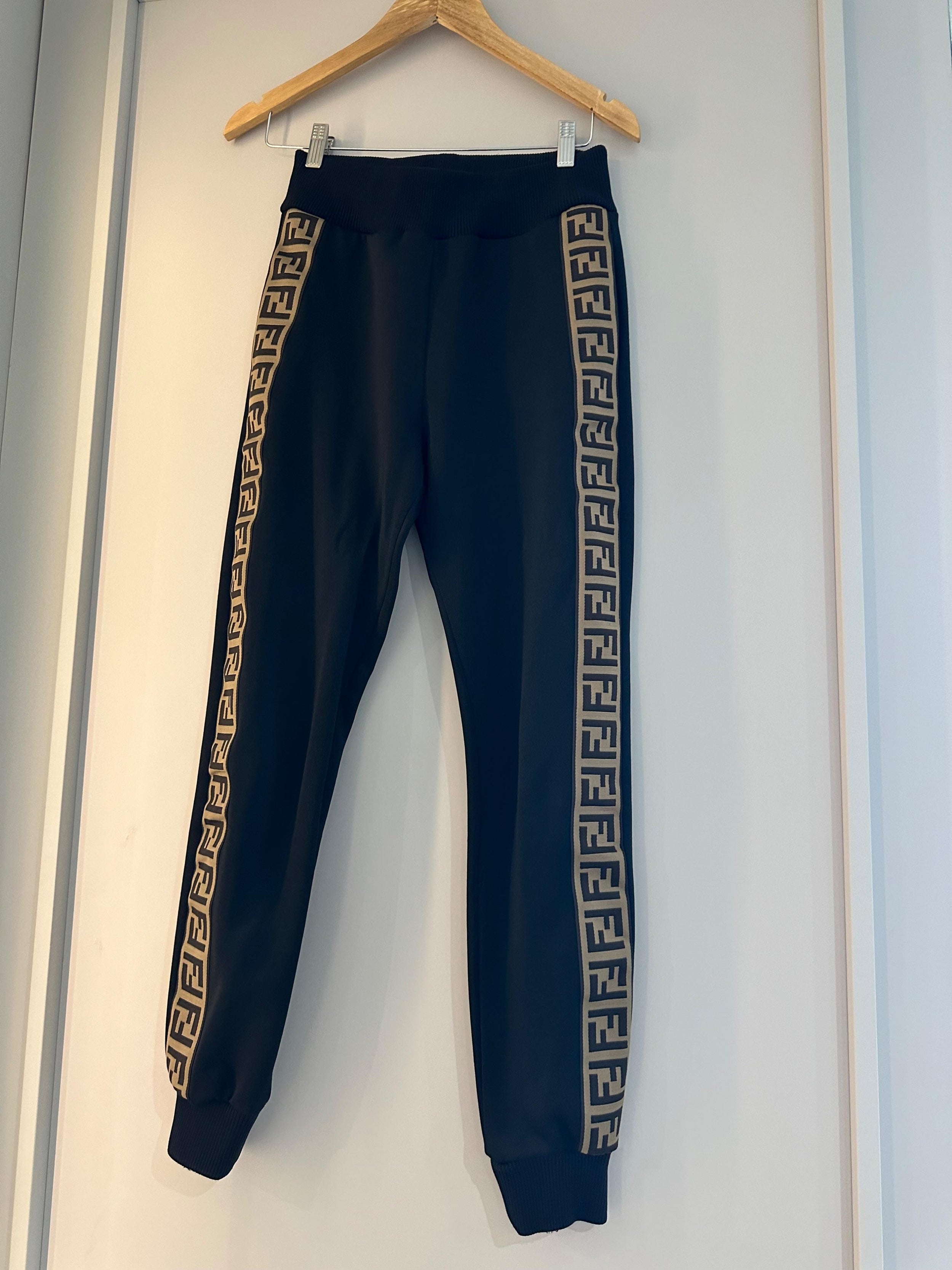 Fendi FF Side-stripe Black Track Jacket & Pants