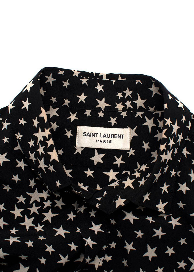Saint Laurent Black and White Star Blouse