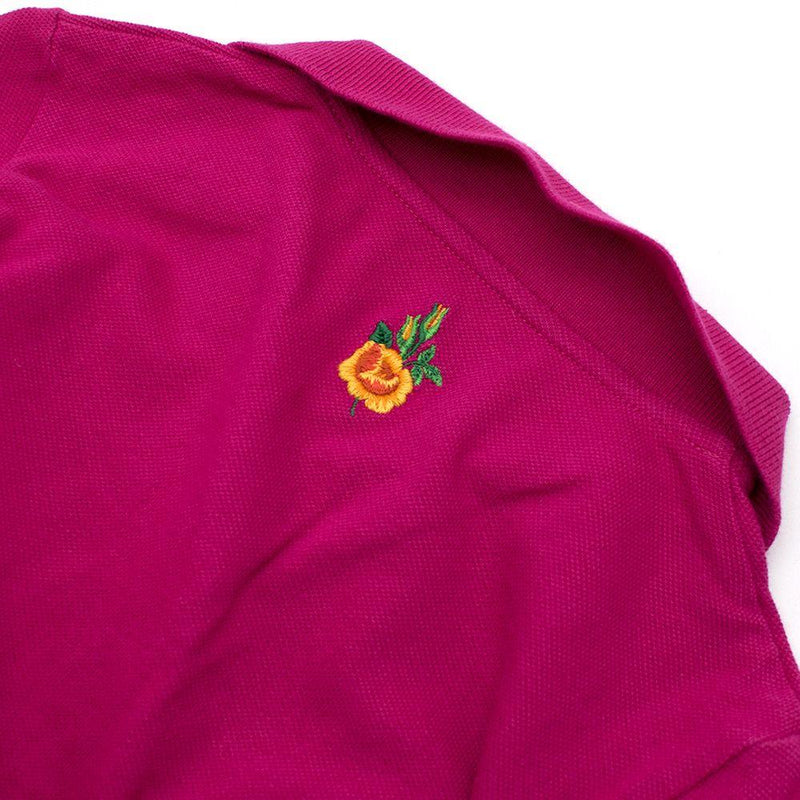 Pink Cotton Long Sleeved Polo