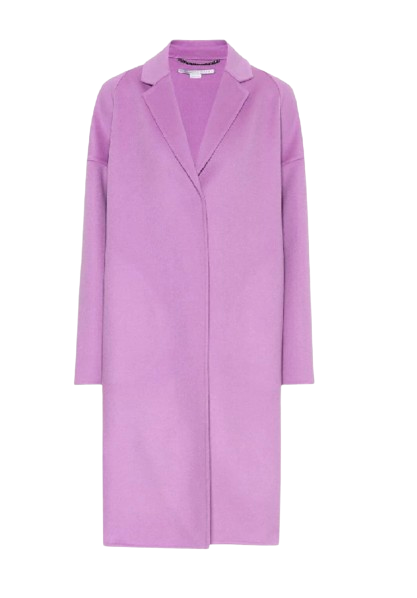 Stella McCartney Purple Wool Overcoat