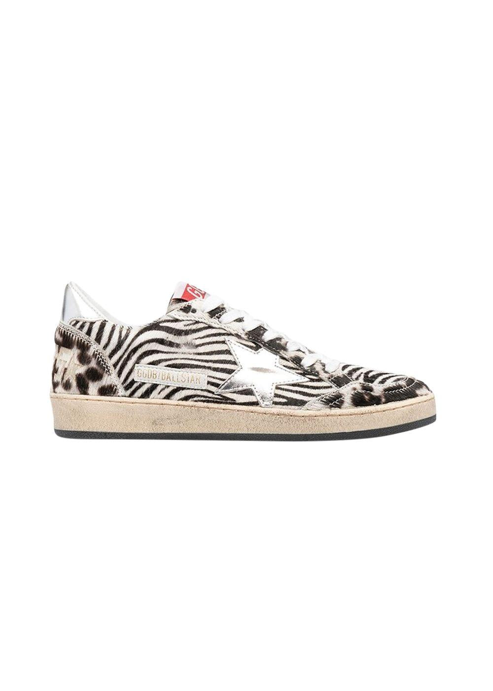 Ballstar Zebra Print Trainers