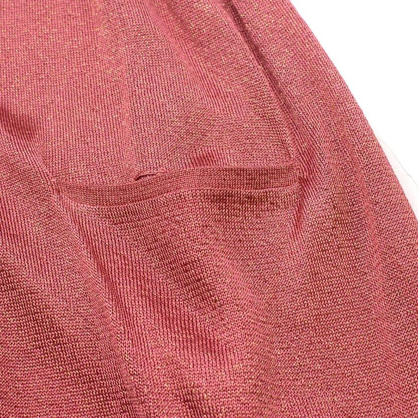 LiuJo Metallic Coral Knit Cardigan