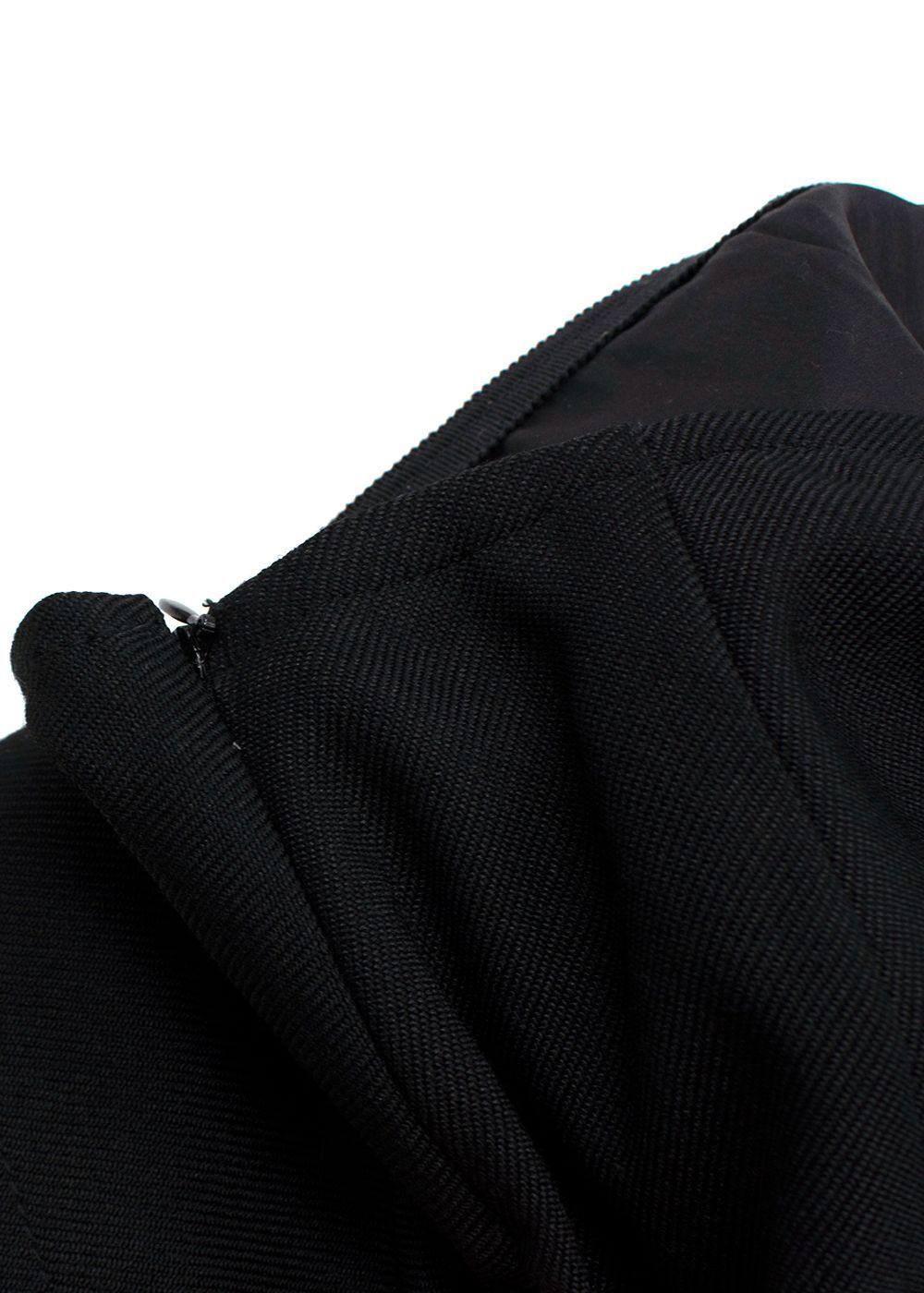 Valentino Beaded HeartBlack Wool  Flared Skort