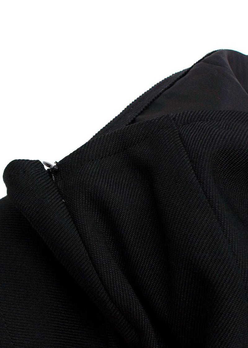 Valentino Beaded HeartBlack Wool  Flared Skort
