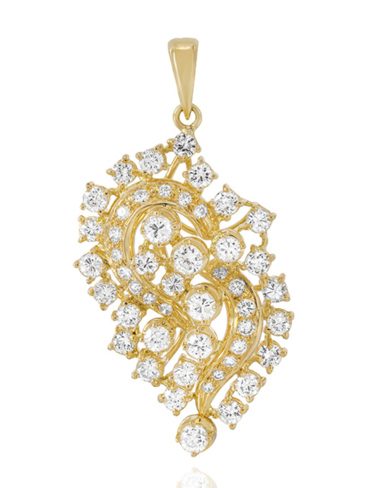 18kt Yellow Gold Diamond Pendant