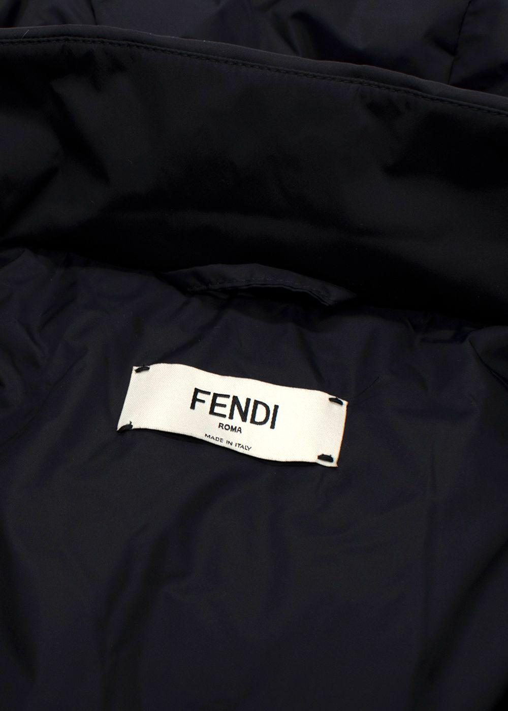 Fendi Black Hooded Ski Jacket