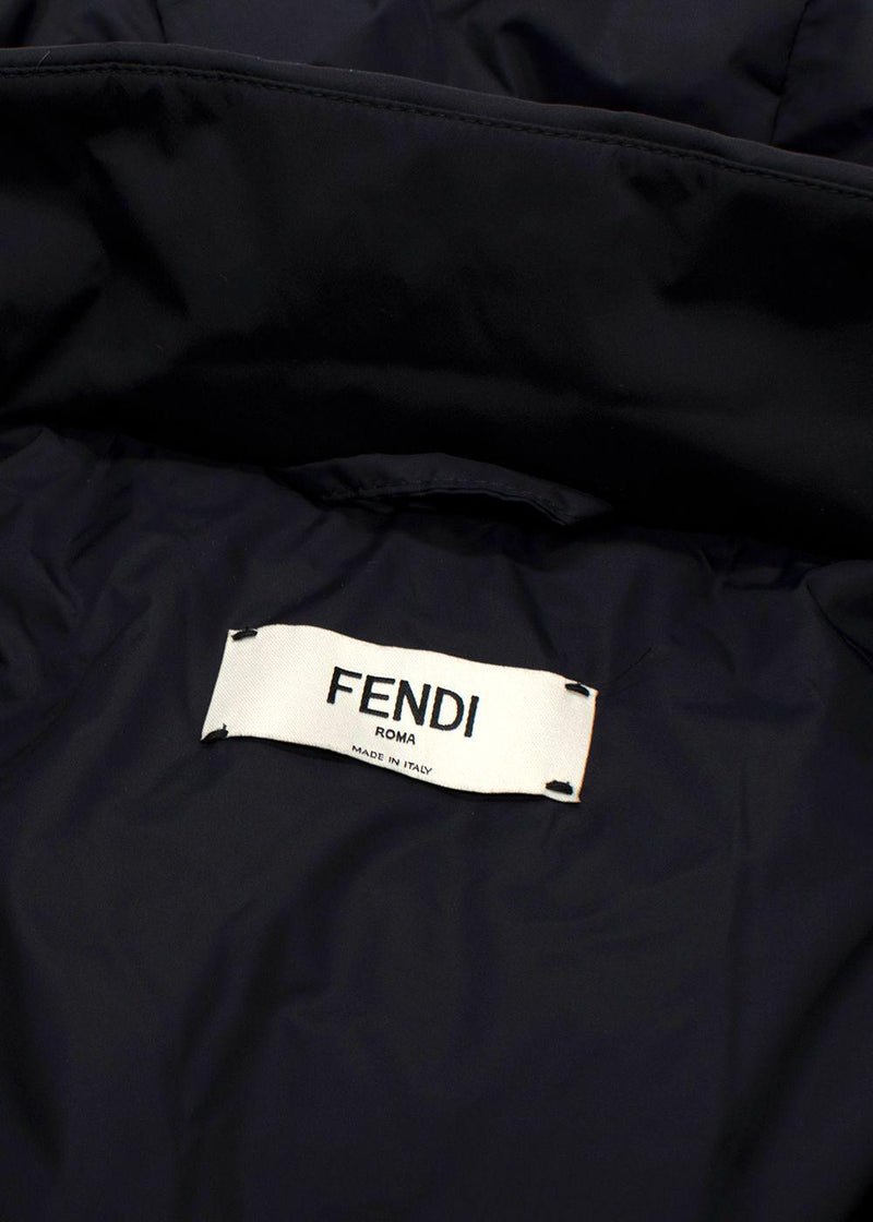 Fendi Black Hooded Ski Jacket