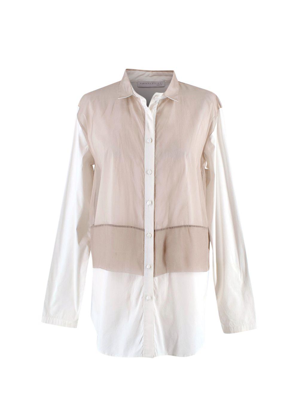 Mesh Panelled Cotton Shirt