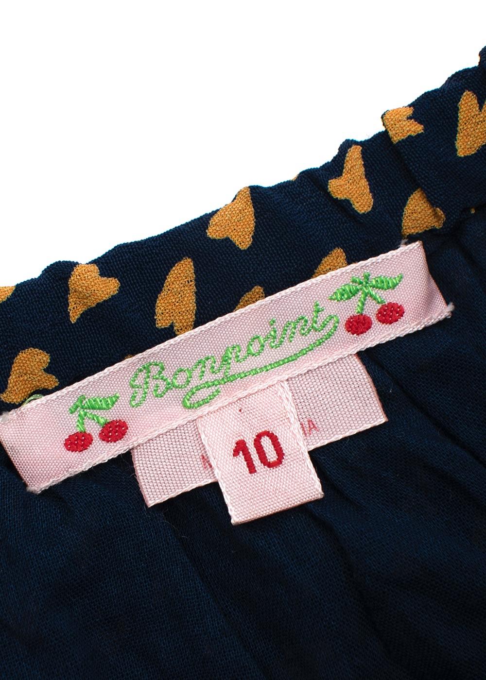 Mustard Heart Print Crepe Skater Skirt