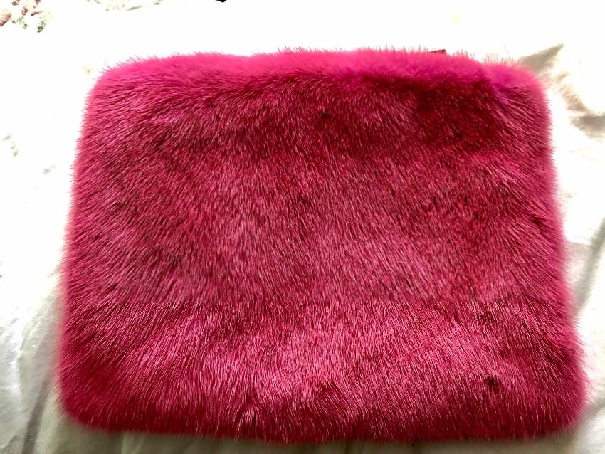 Bespoke Pink Mink Clutch Bag