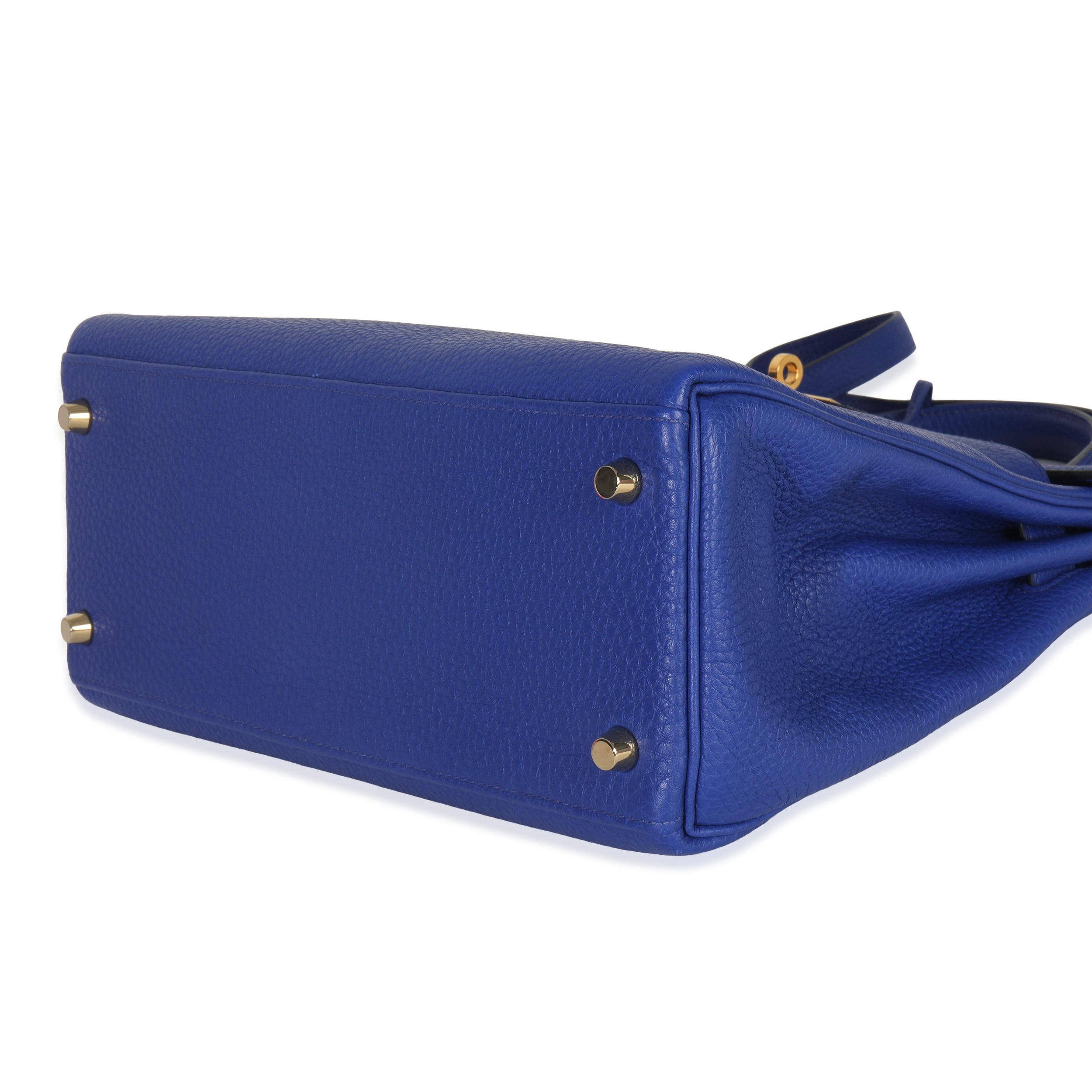 Hermès Bleu Electrique Togo Retourne  GHW Kelly 28