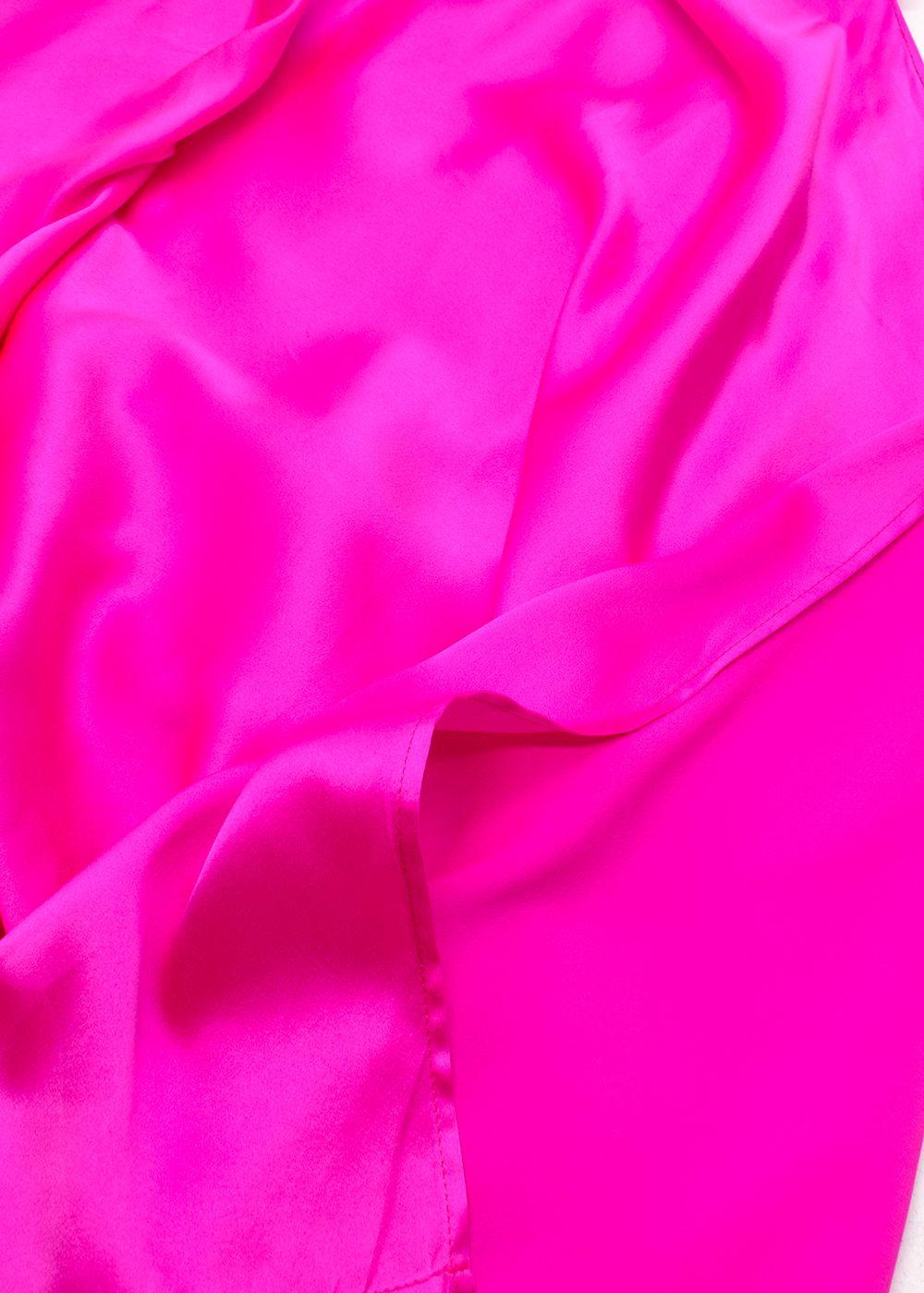 Bernadette Pink Judy Sleeveless Silk-satin Dress with Cape Design