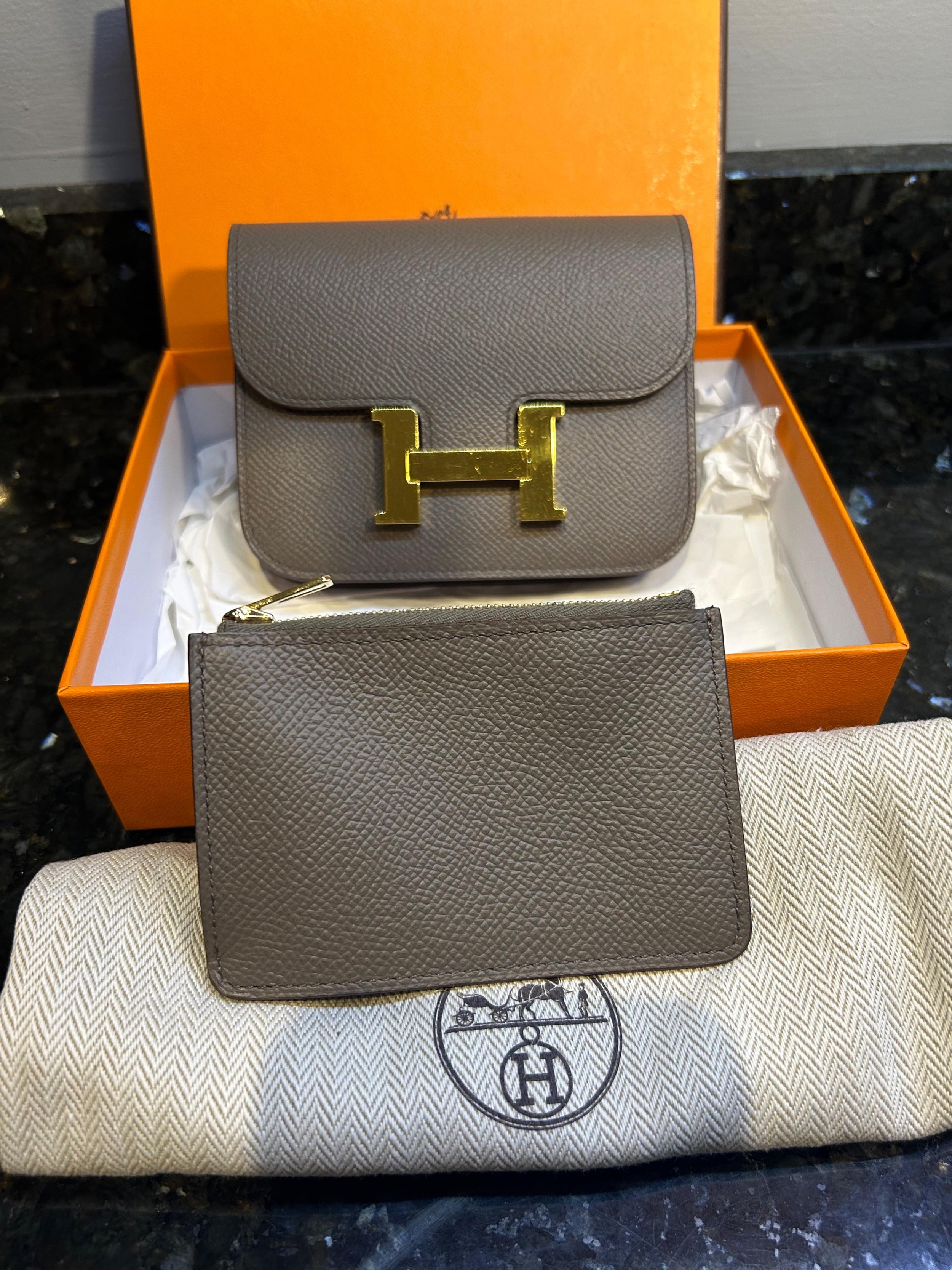 Etain Epsom Leather Constance Slim Wallet