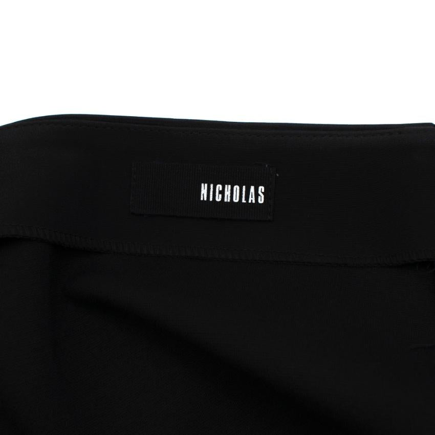 Nicholas Black Bonded Asymmetric Zipped Mini Skirt