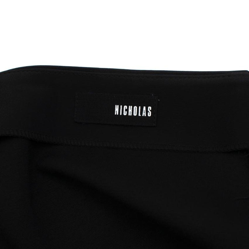 Nicholas Black Bonded Asymmetric Zipped Mini Skirt