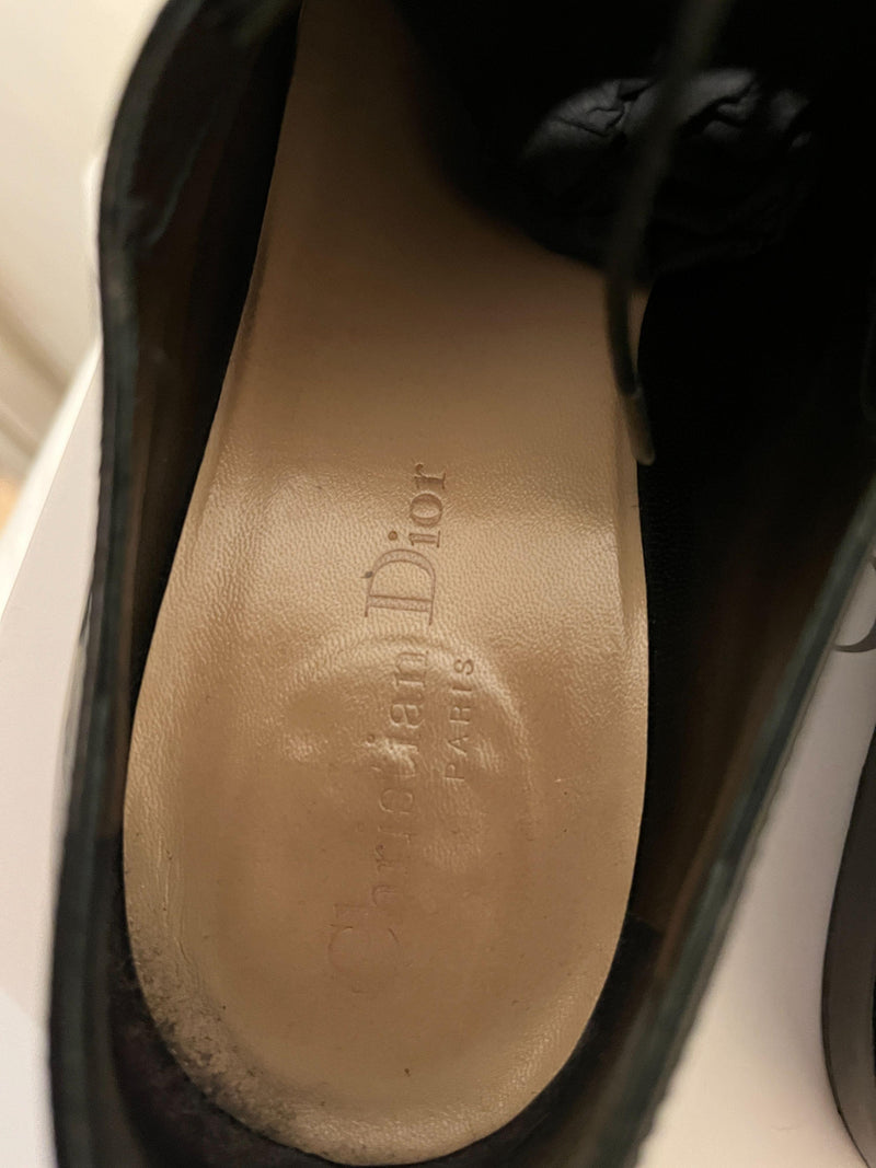 Brushed Calfskin Black Derby Shoes