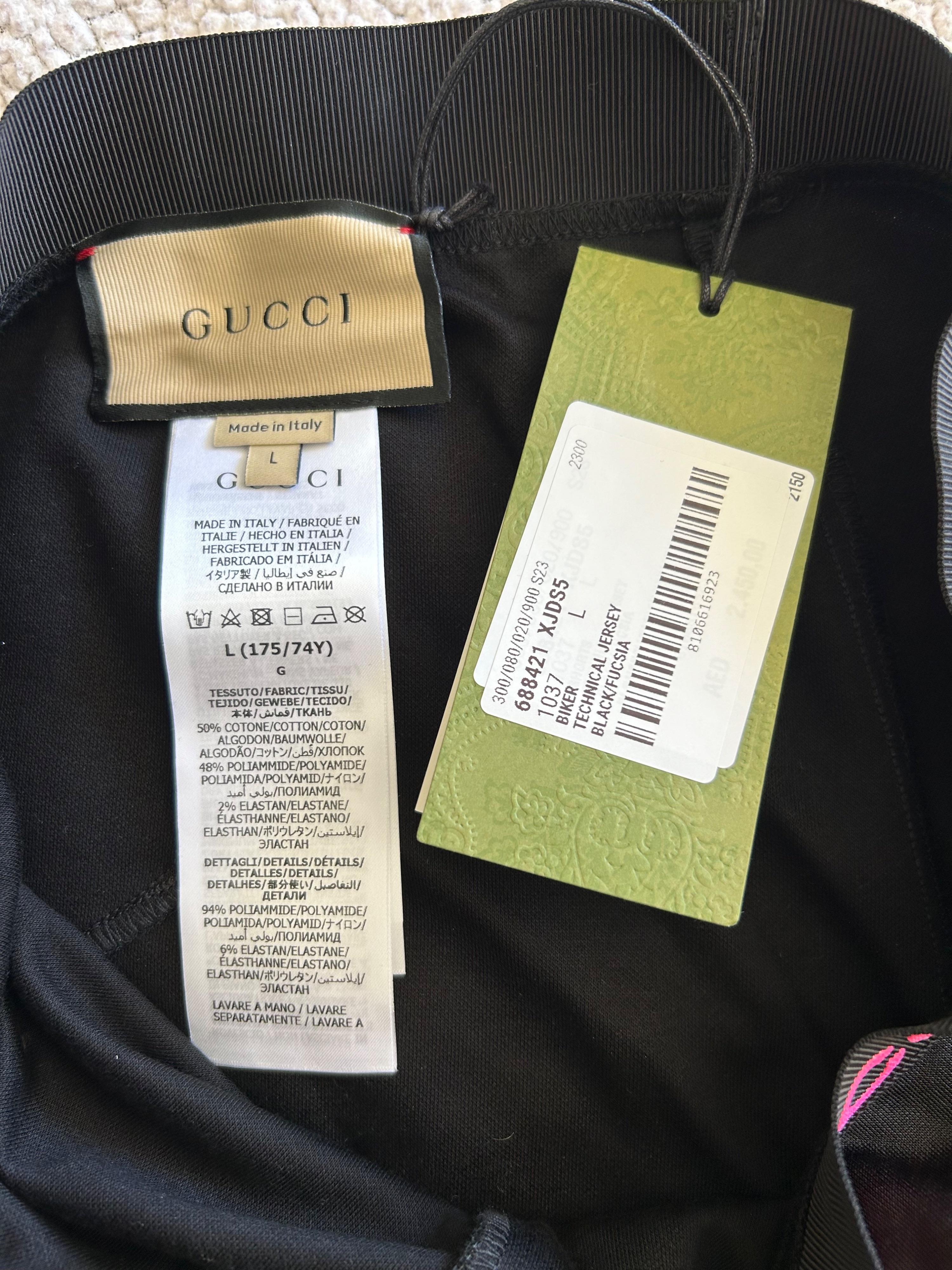 Gucci Black Technical Jersey Cycling Shorts