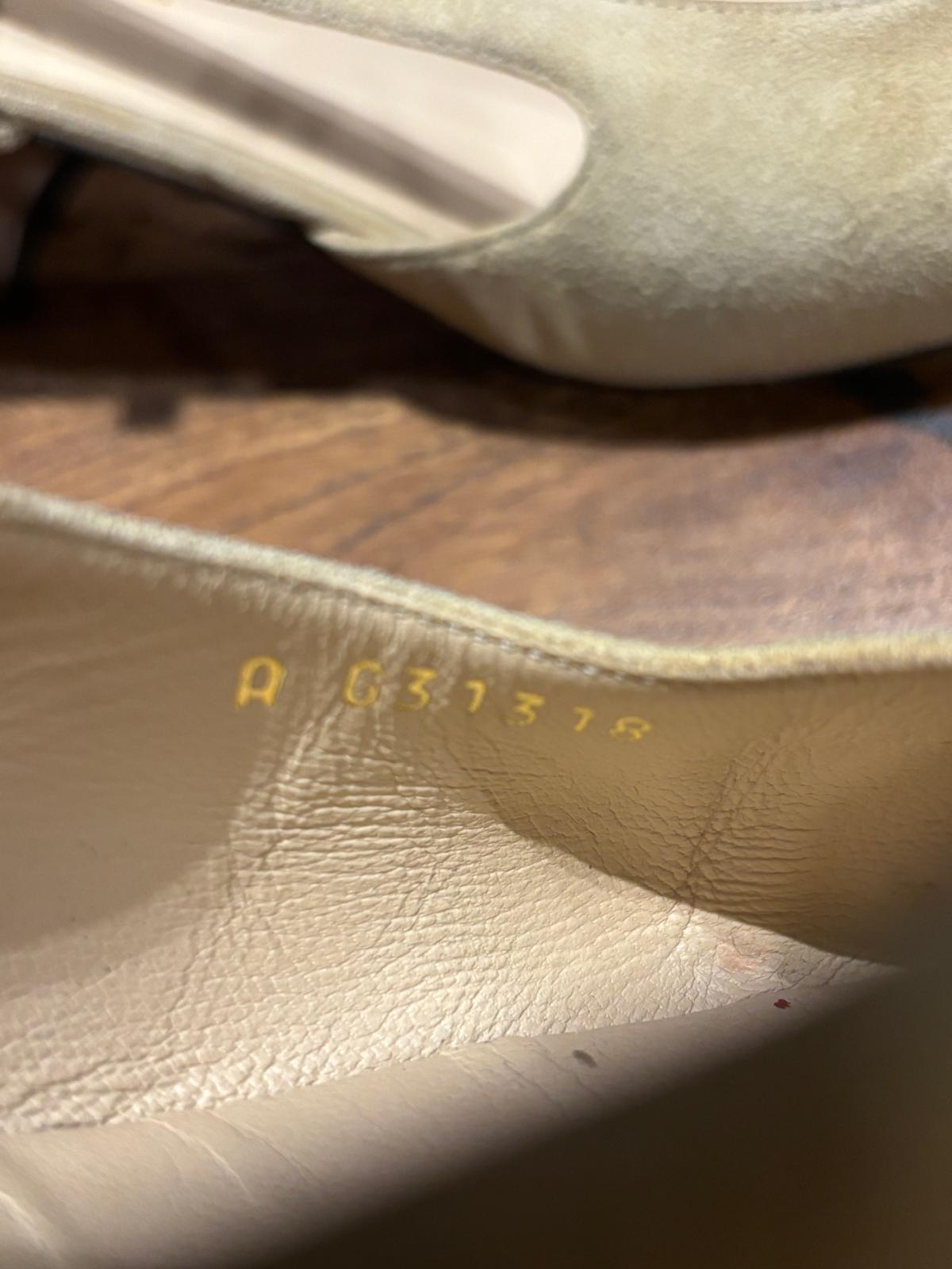 Chanel Beige Suede Slingback Sandals