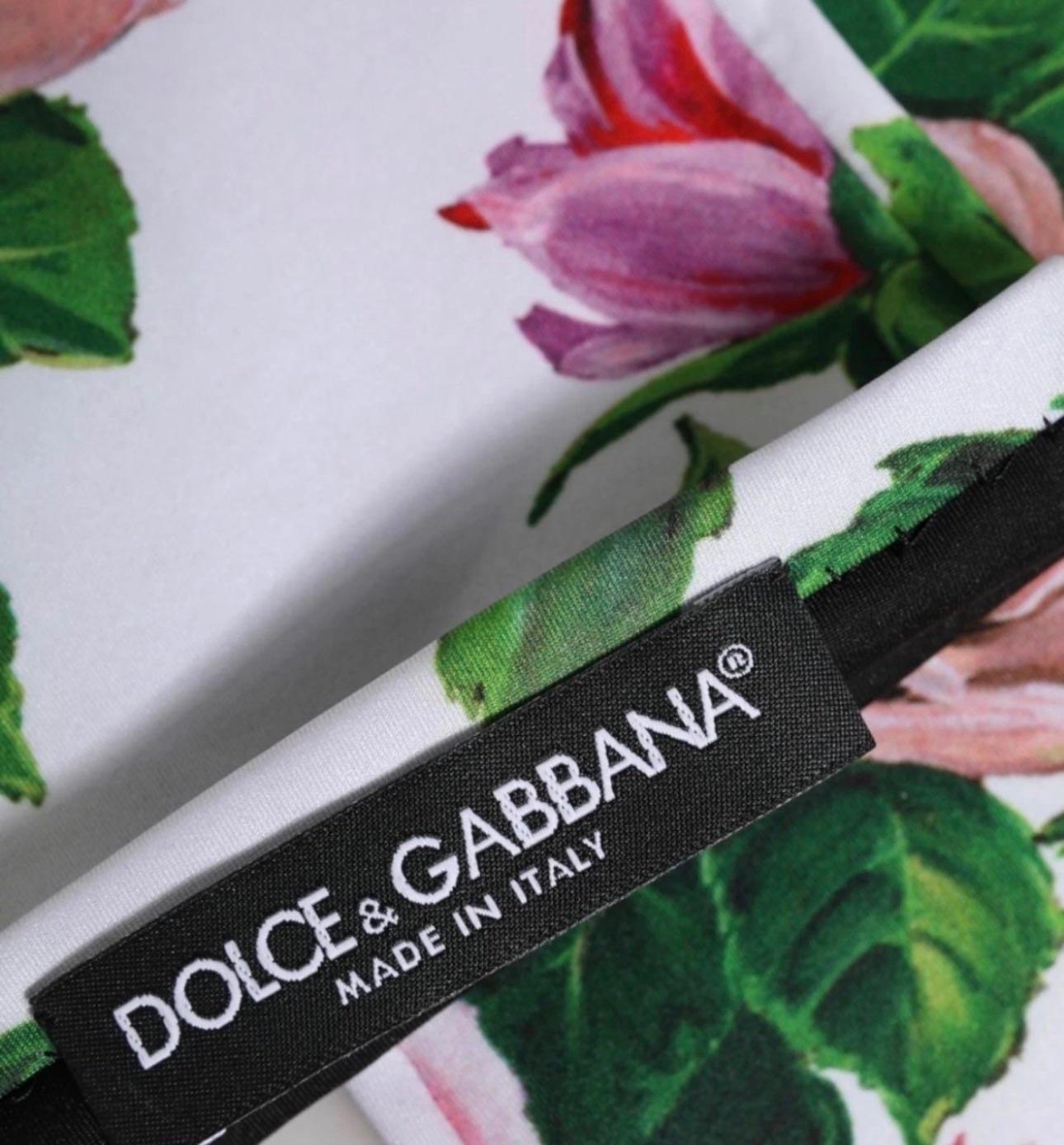 Dolce & Gabbana Floral Roses Elbow Gloves
