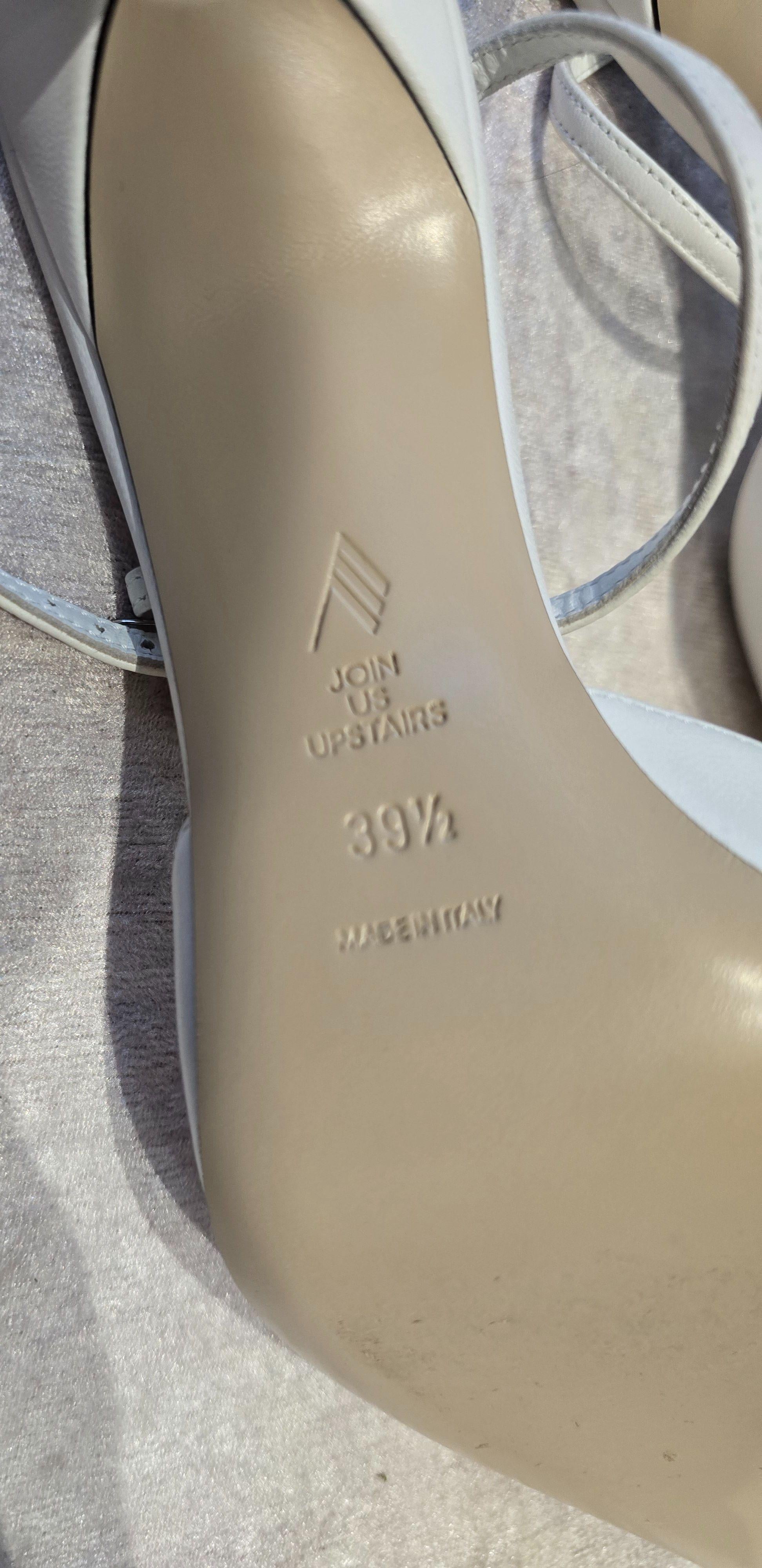 The Attico White Leather Amber Sandals