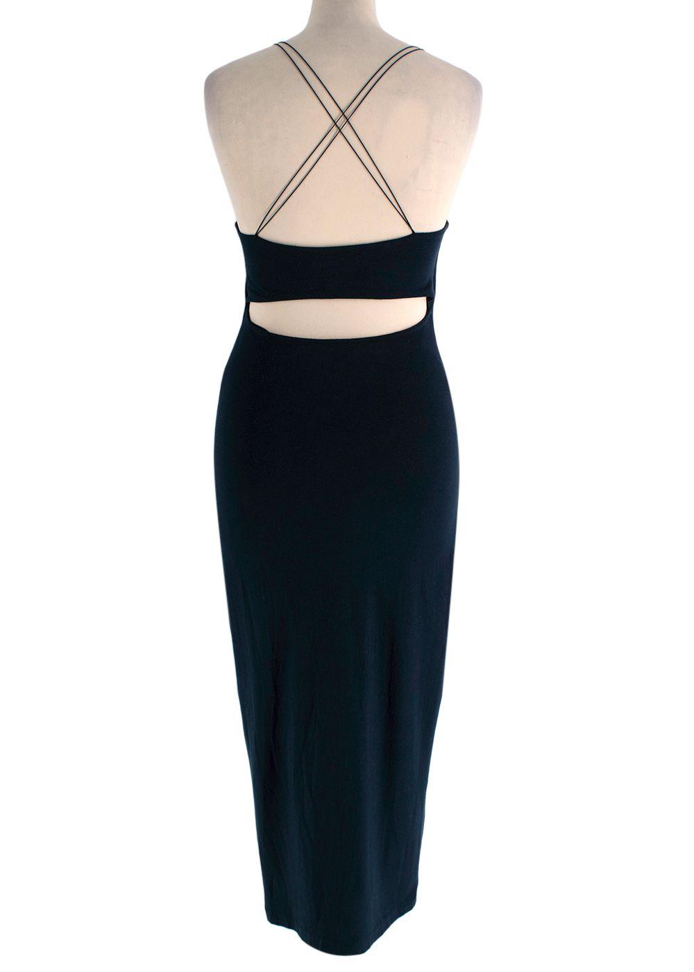 T By Alexander Wang Navy Strappy Midi Dress