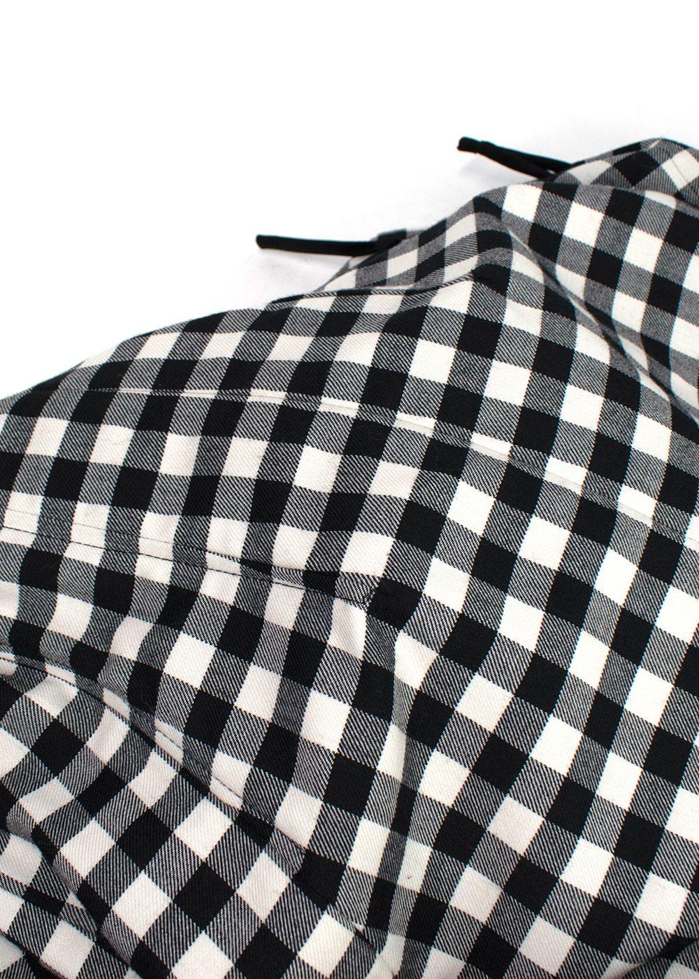 Black Lela Rose Gingham Stretch Cotton Dress