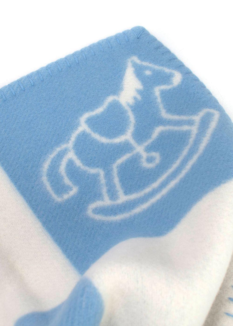Hermes Blue Avalon Baby Blanket