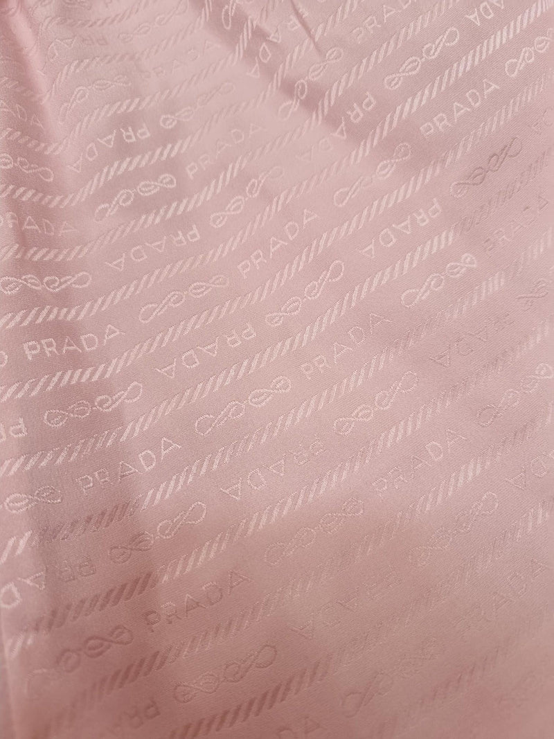 Pink Jacquard Logo Crêpe-de-Chine Shorts