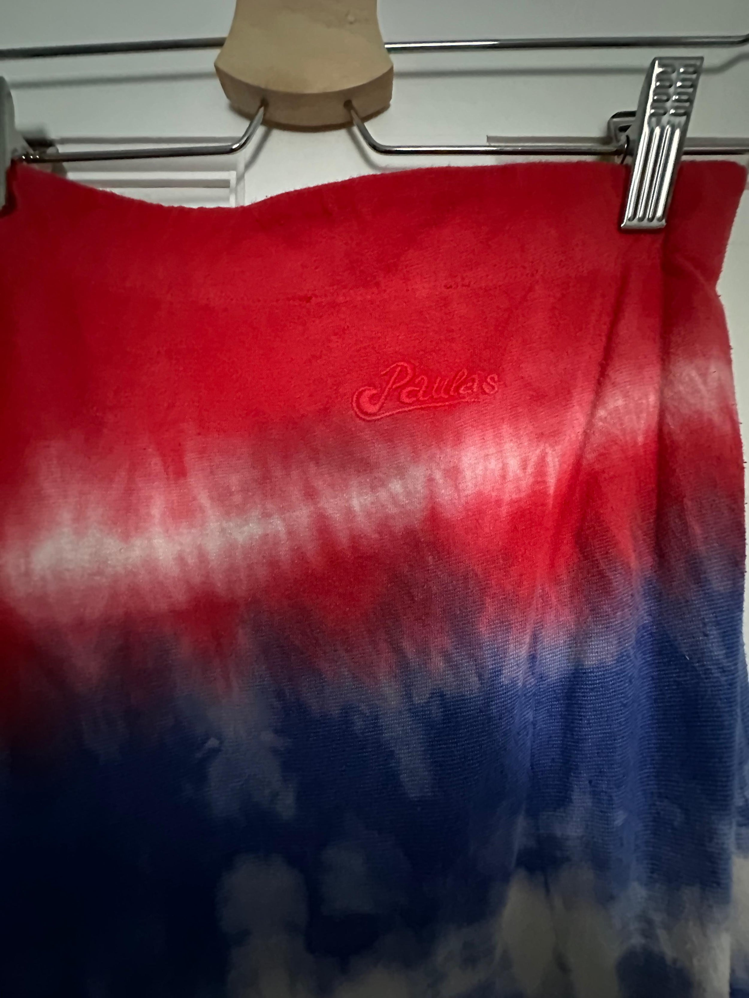 Loewe Paula’s Ibiza red & blue tie dye top and skirt