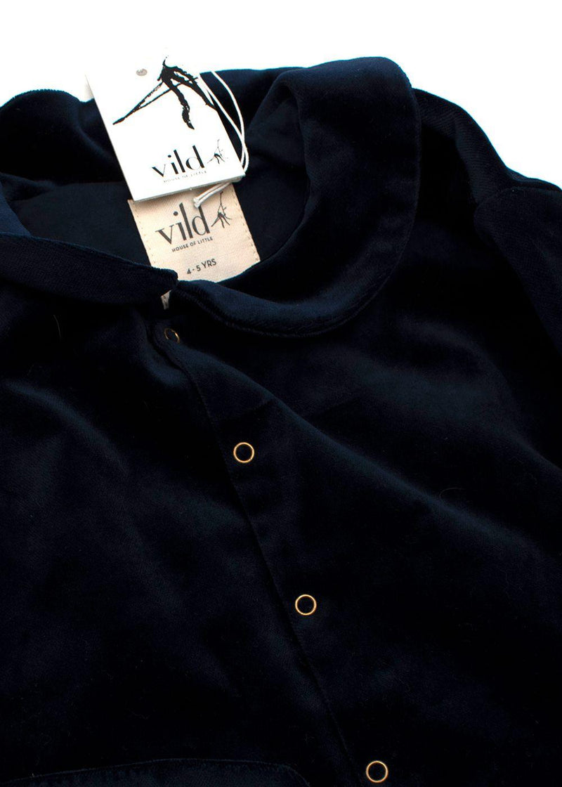 Kids 4-5Y Blue Velvet Suit
