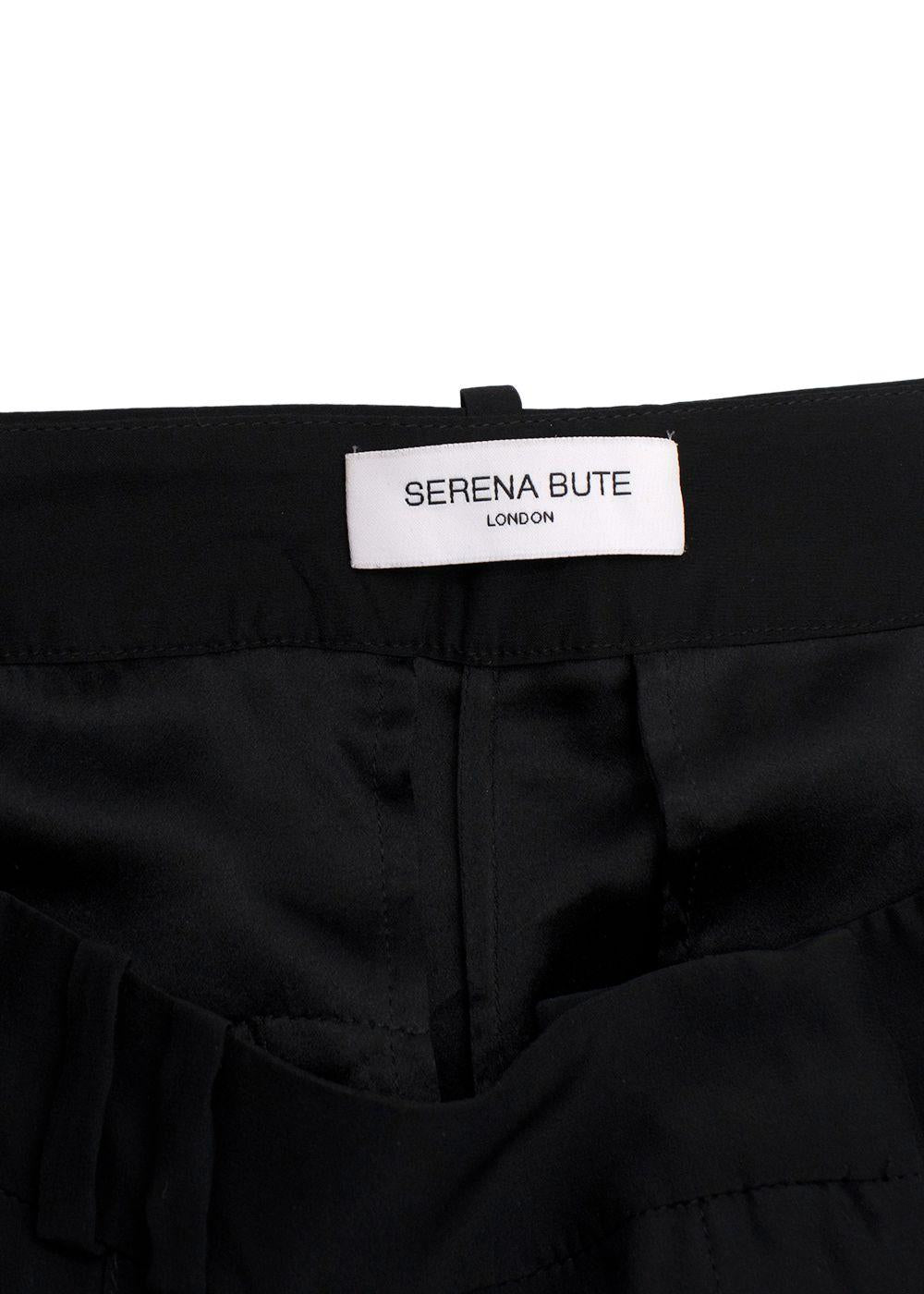 Serena Bute Black 100% Silk Trouser