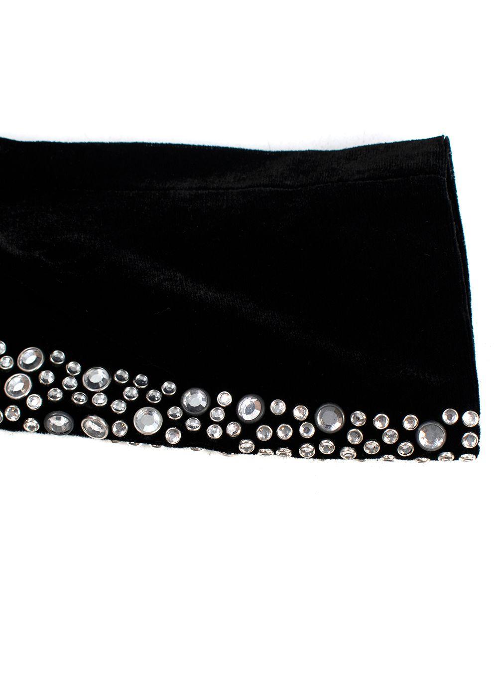 Balmain Black Velvet Embellished Dress