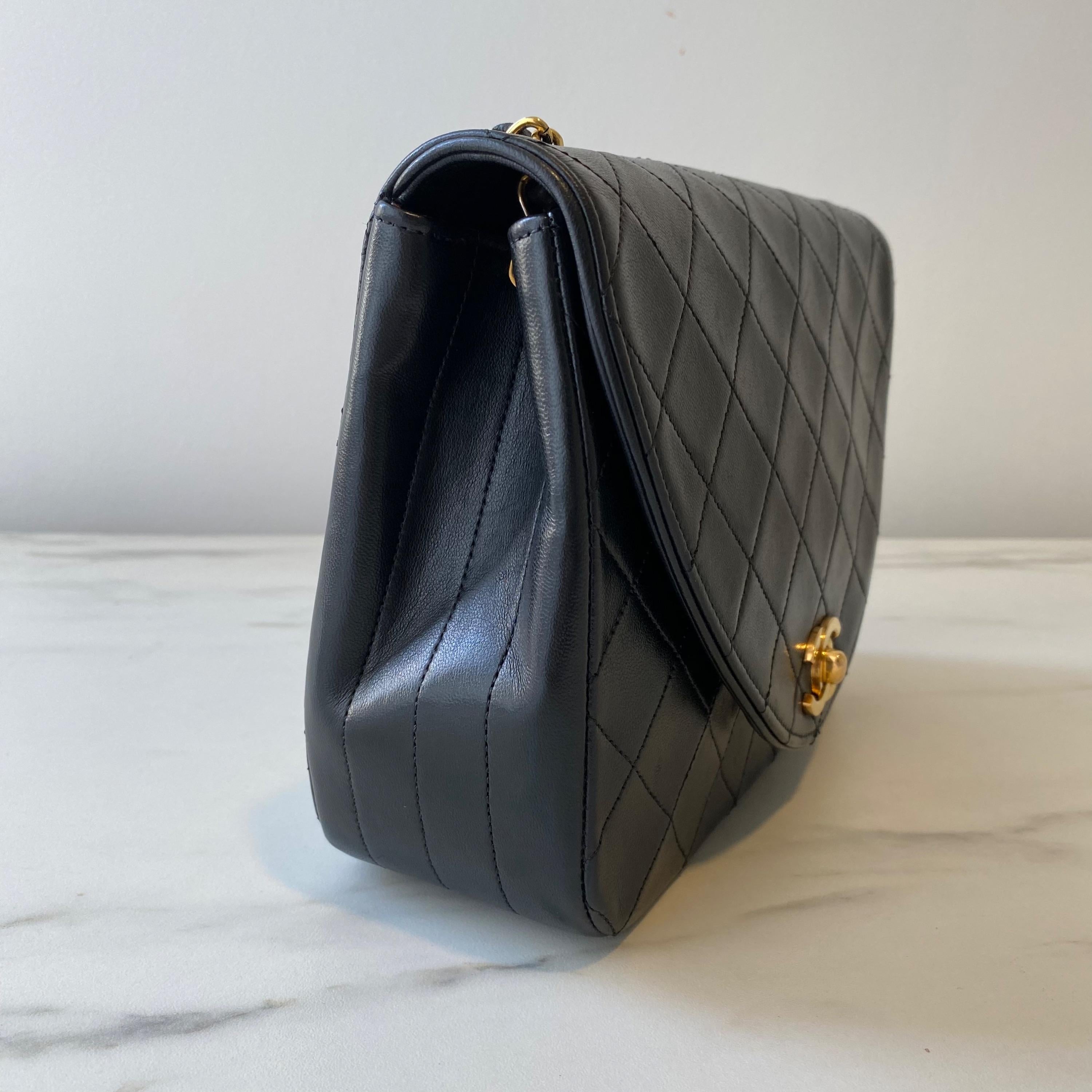 Vintage Lambskin Shoulder Bag with 24kt GPHW