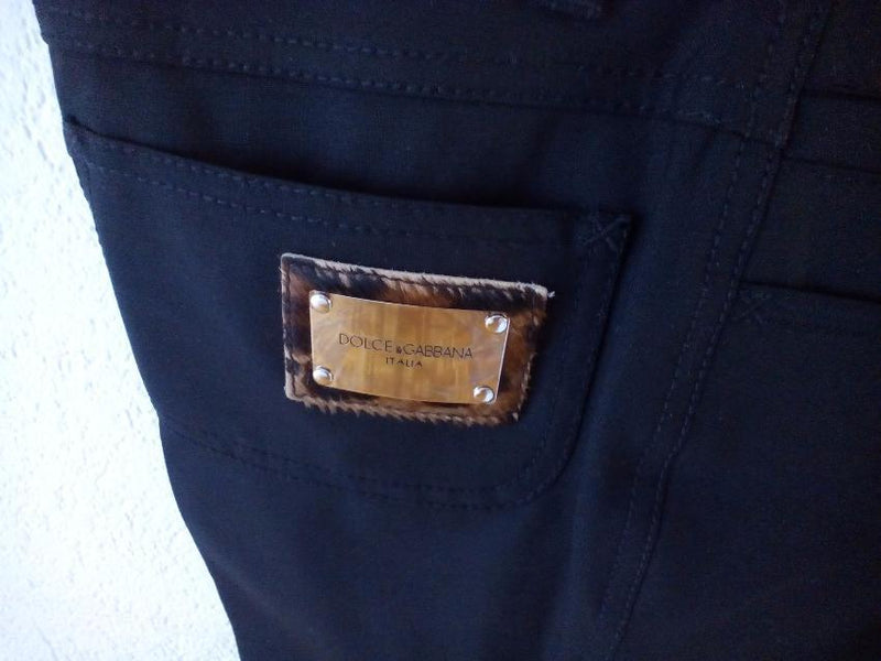 Dolce & Gabbana Black Wool Pants